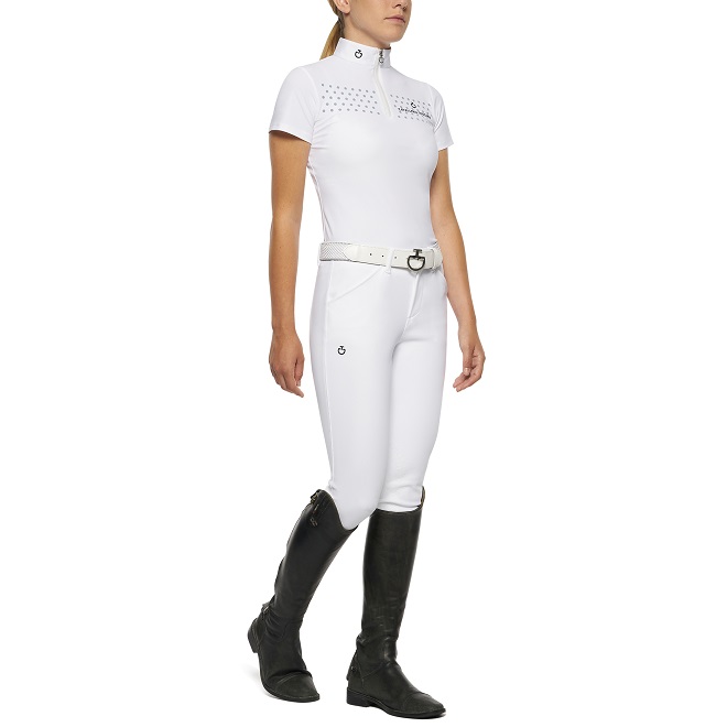 POLO GARA DA RAGAZZA CAVALLERIA TOSCANA S/FLOCK Junior, Manica Corta 
